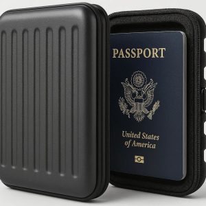 Hard Shell Passport Case with Shock Absorbent Lining for Durable Protection