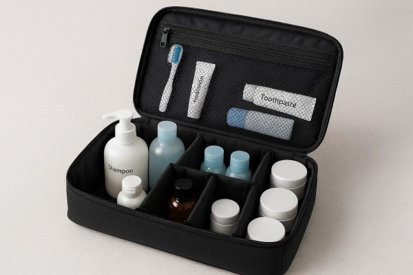 Family Size Travel Toiletry Bag with Dividers for Group Travel