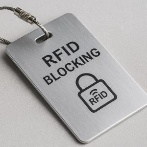 3 RFID Blocking Aluminum Metal Luggage Tag for Privacy Protection